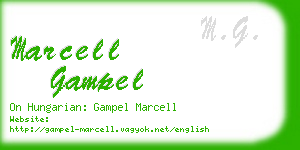 marcell gampel business card